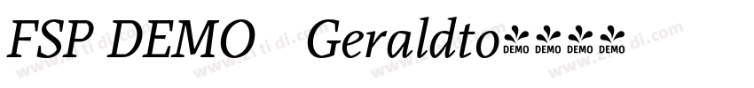 FSP DEMO   Geraldto字体转换